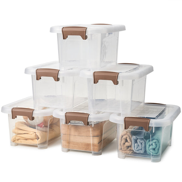 Zerodeko 3pcs plastic basket plastic bins for storage with lids Storage  small plastic storage containers with lids plastic containers with lids for