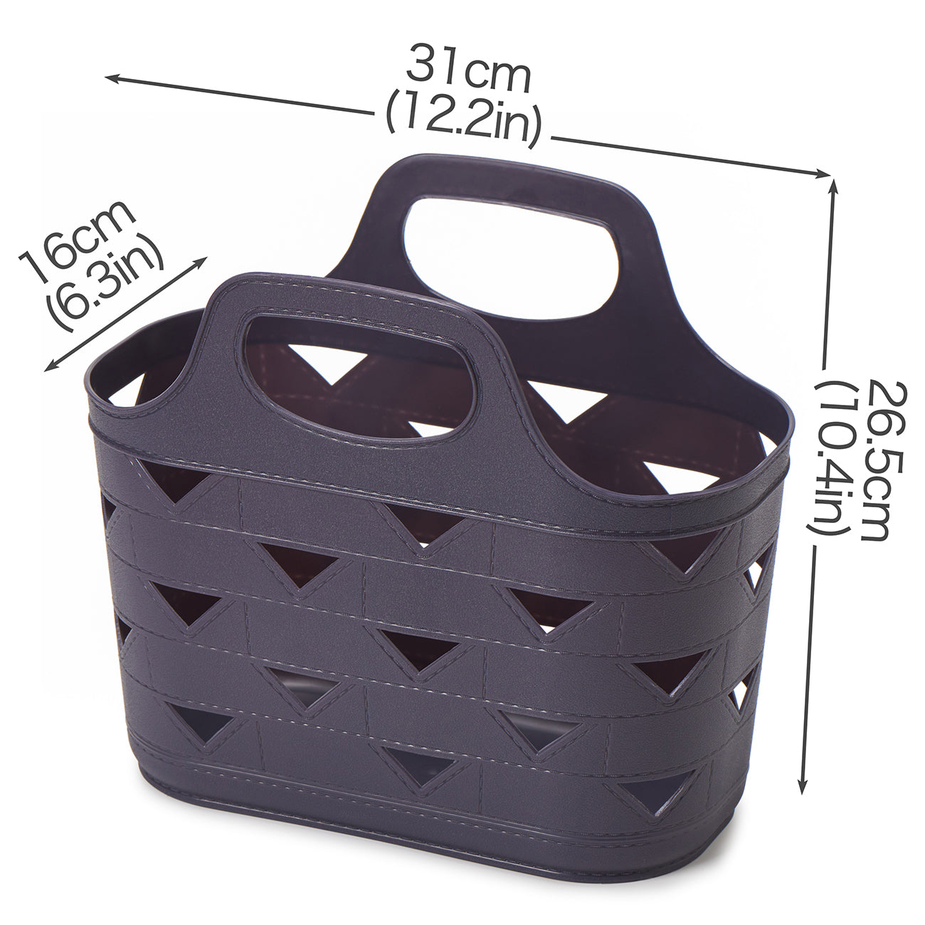 Set of 6 Plastic Storage Baskets - Small Pantry Organizer Basket