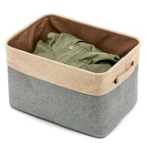 EZOWare Set of 3 Large Canvas Fabric Tweed Storage Organizer Cube Set 3 Pack/Assorted color